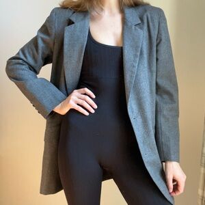 Vintage Grey Wool Blazer